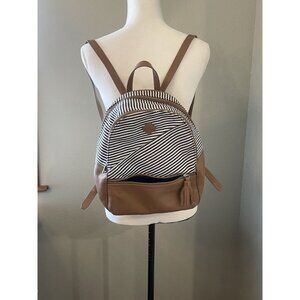 Y2K Mini Backpack Purse‎ Bag Nautical Stripes Tassle Beach Coastal Vacation